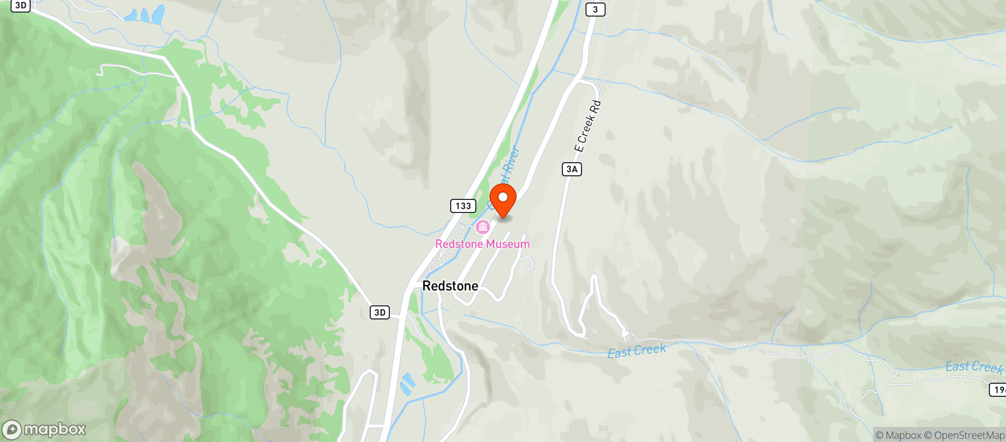 Map showing Redstone General Store