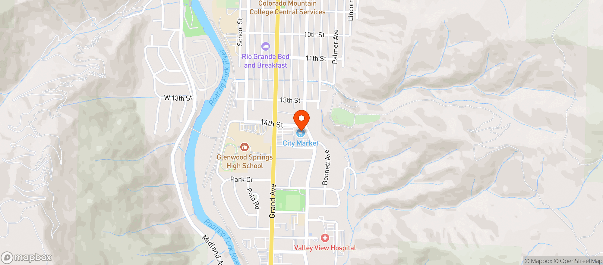 Map showing City Market - #405