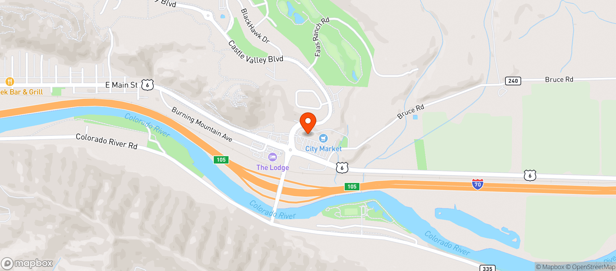 Map showing New Castle liquors
