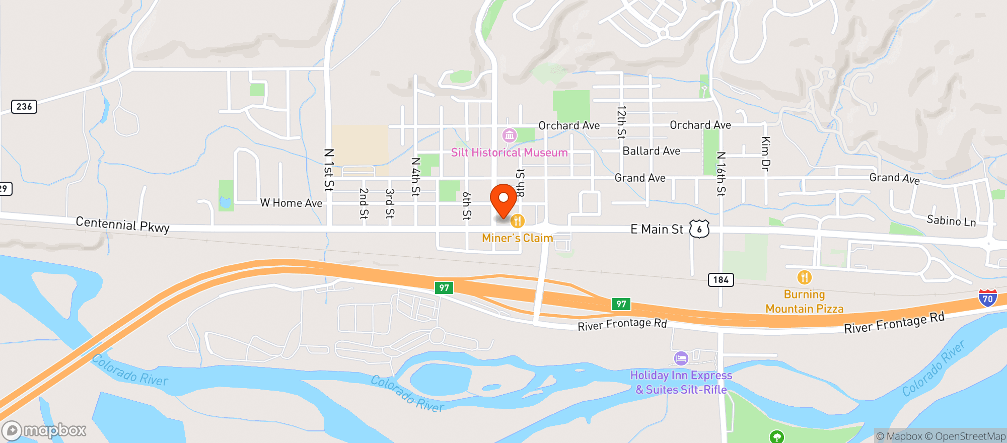 Map showing Silt Discount Liquor
