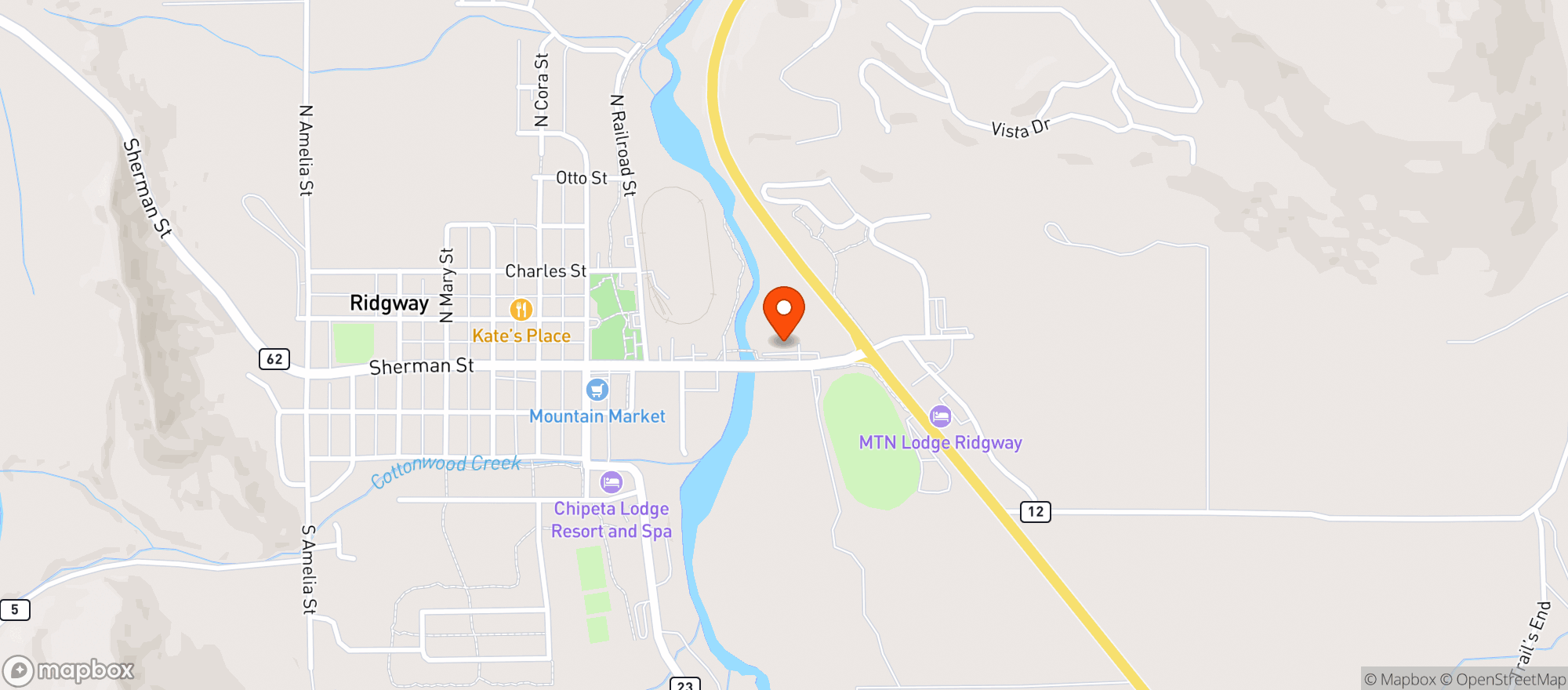 Map showing San Juan Liquors