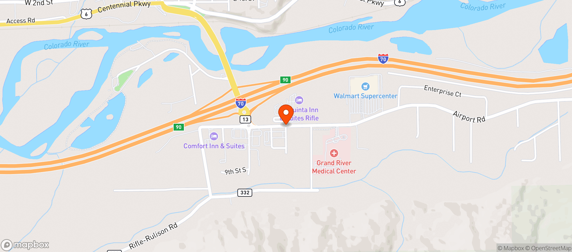 Map showing Choice Liquors