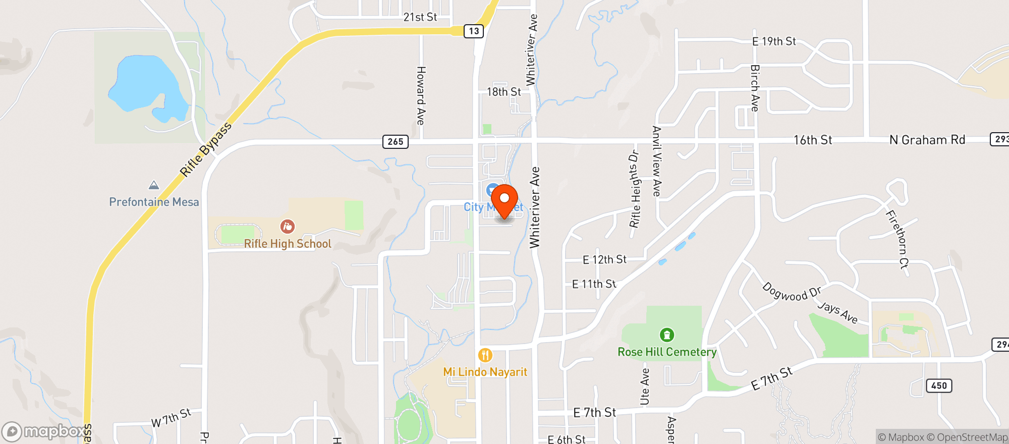 Map showing Black Bear Liquors