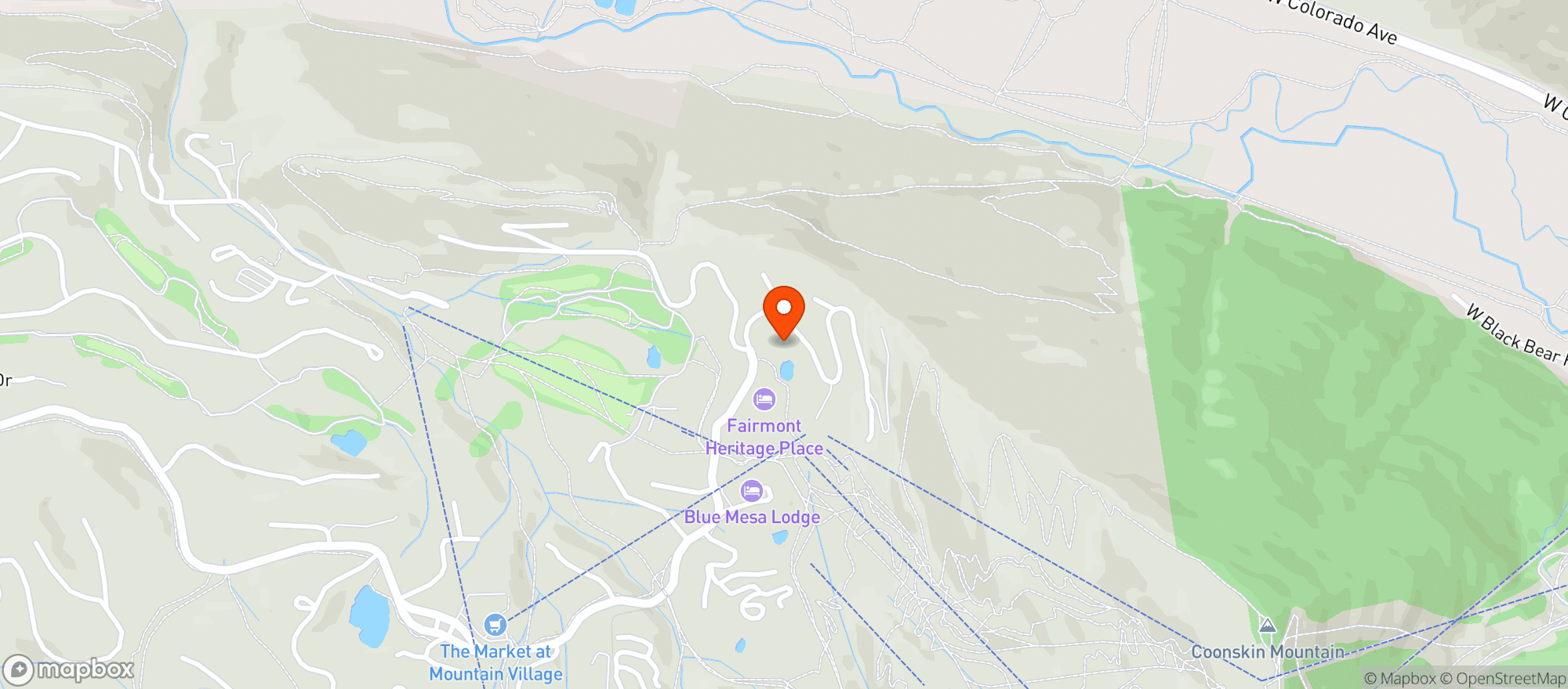 Map showing Mountain Village Wine Merchant