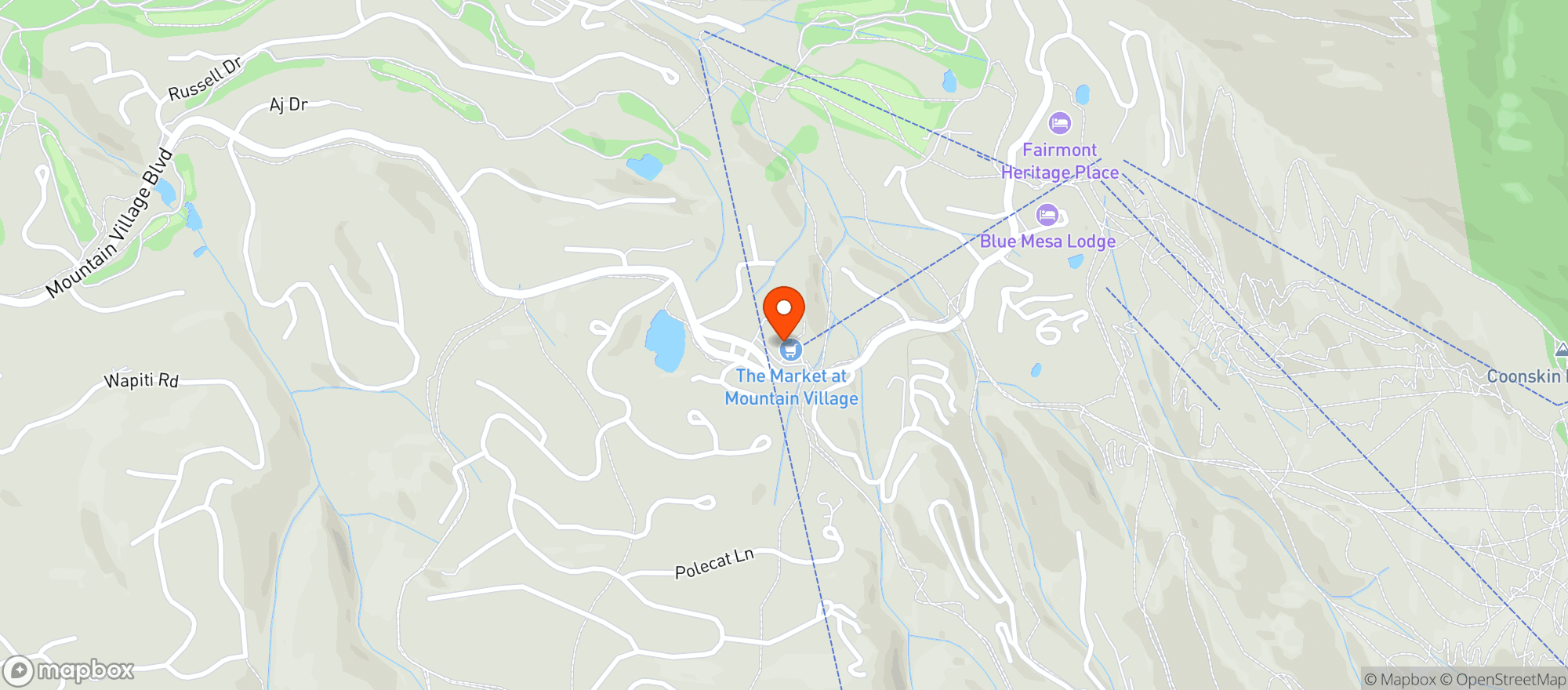 Map showing Village Market