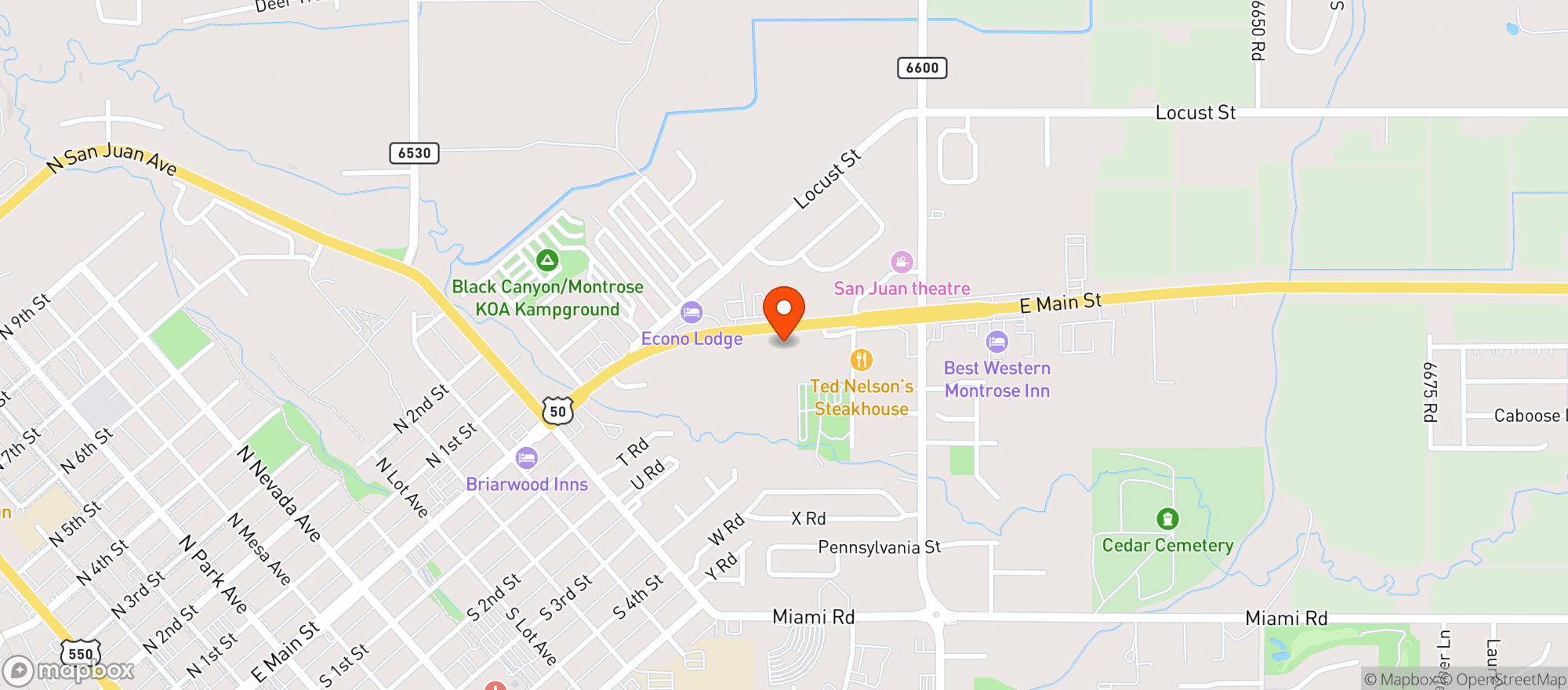 Map showing Mi Mexico Family Mexican Restaurant - Montrose