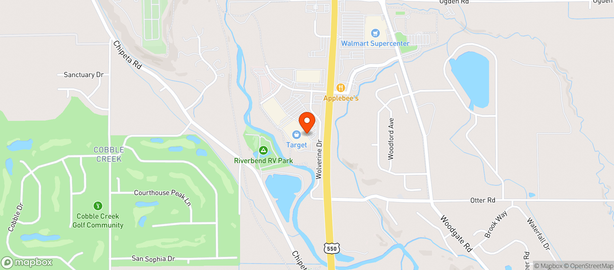 Map showing Target
