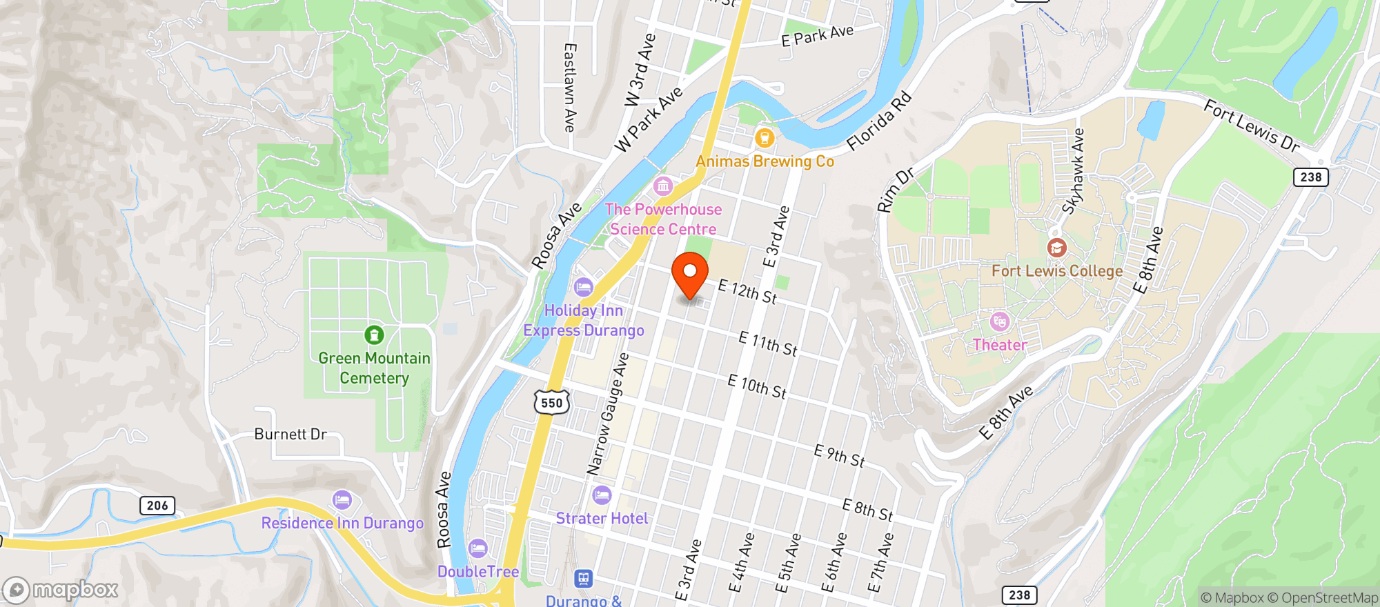 Map showing Ernie's @ 11th St Station