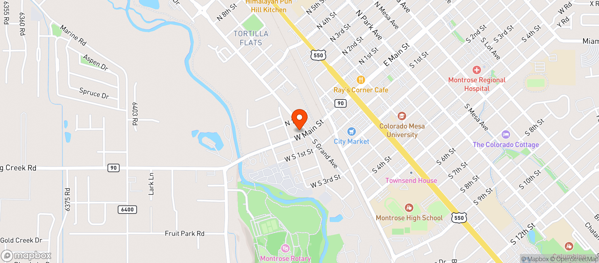 Map showing El Patron - Montrose