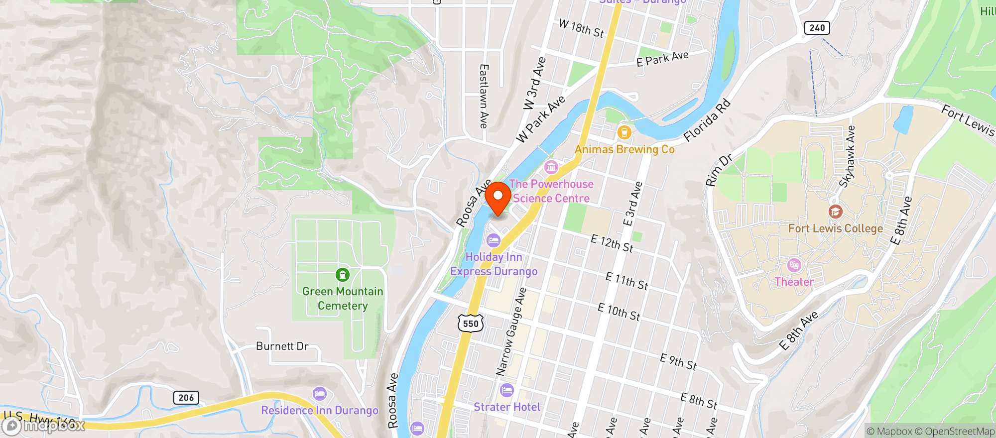 Map showing Natural Grocers by Vitamin Cottage - Natural Grocers by VC_Durango (DG) - 00530033