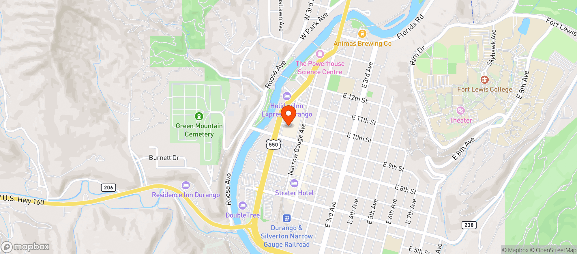 Map showing Kroger City Market