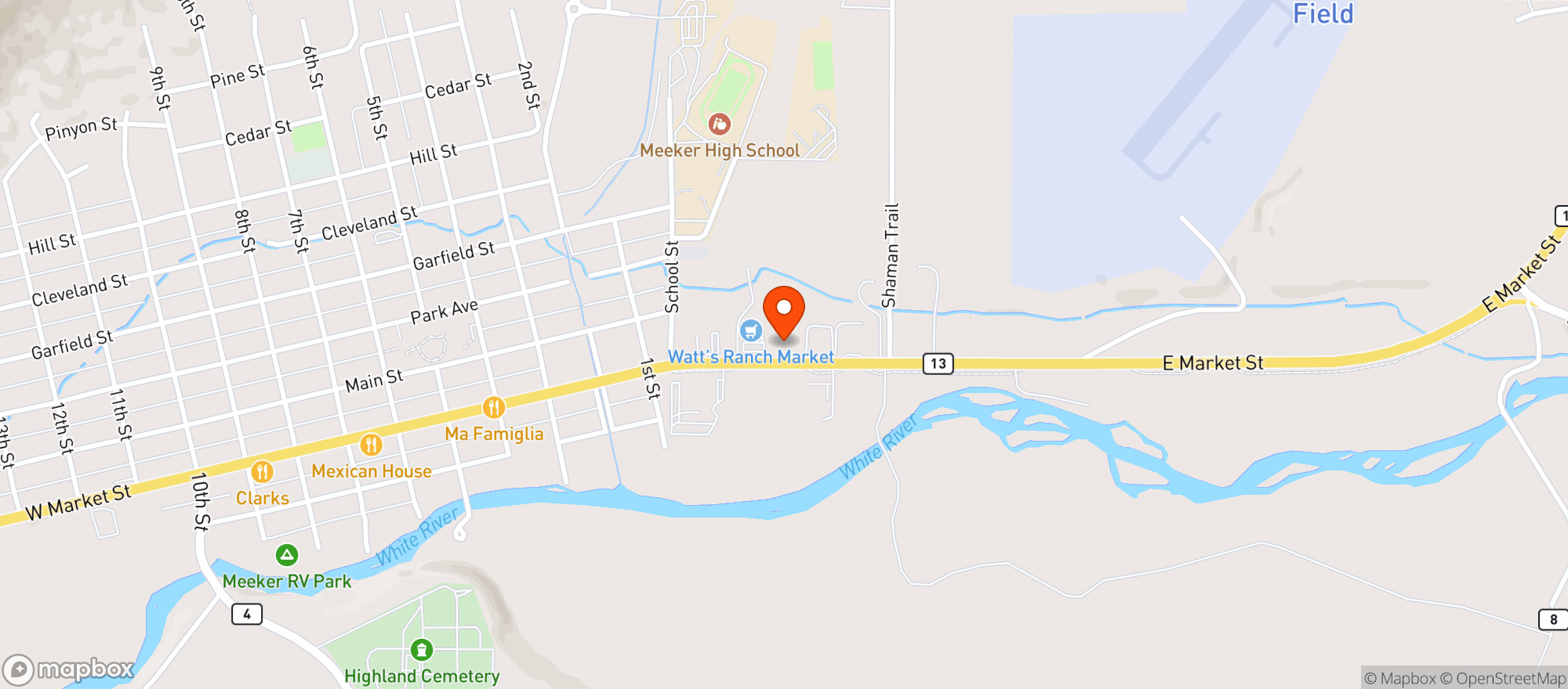 Map showing On the Grapevine