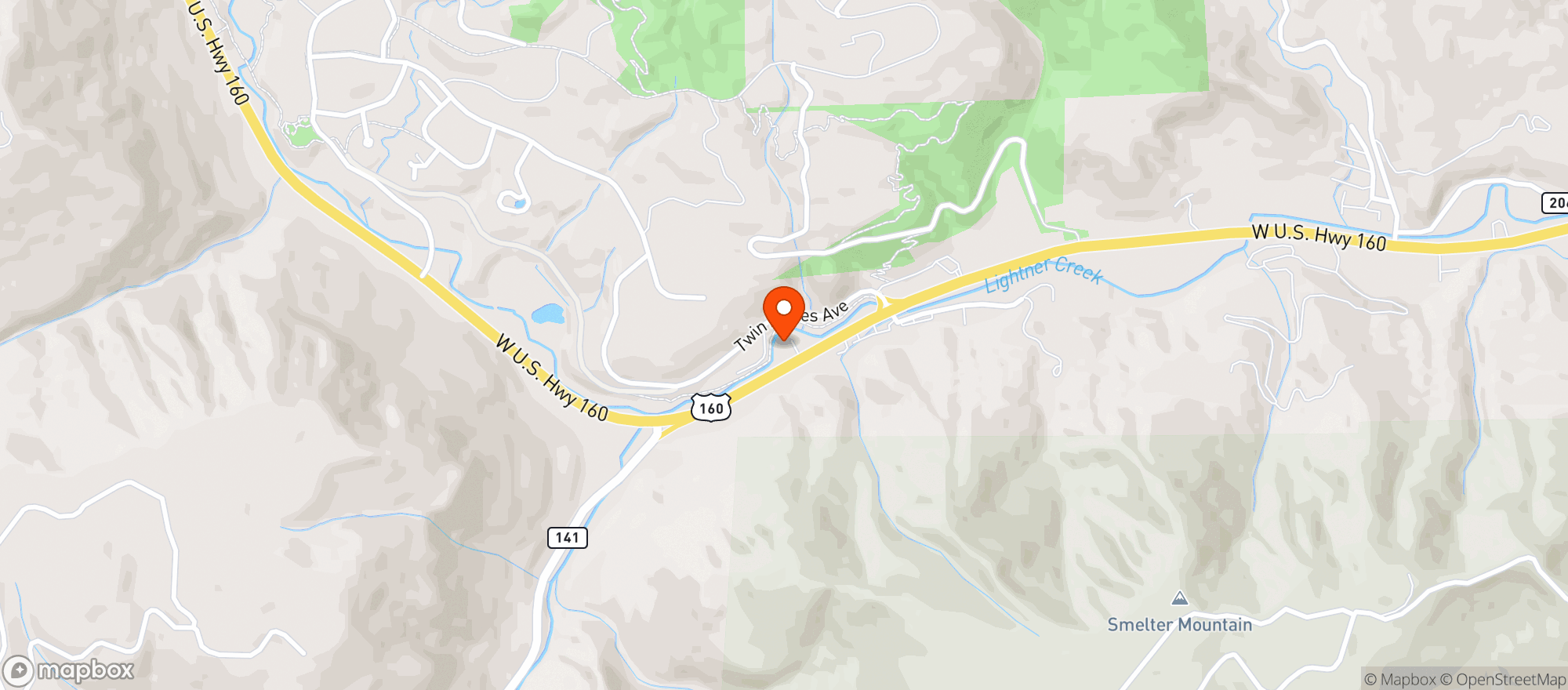 Map showing Wildcat Canyon Liquors
