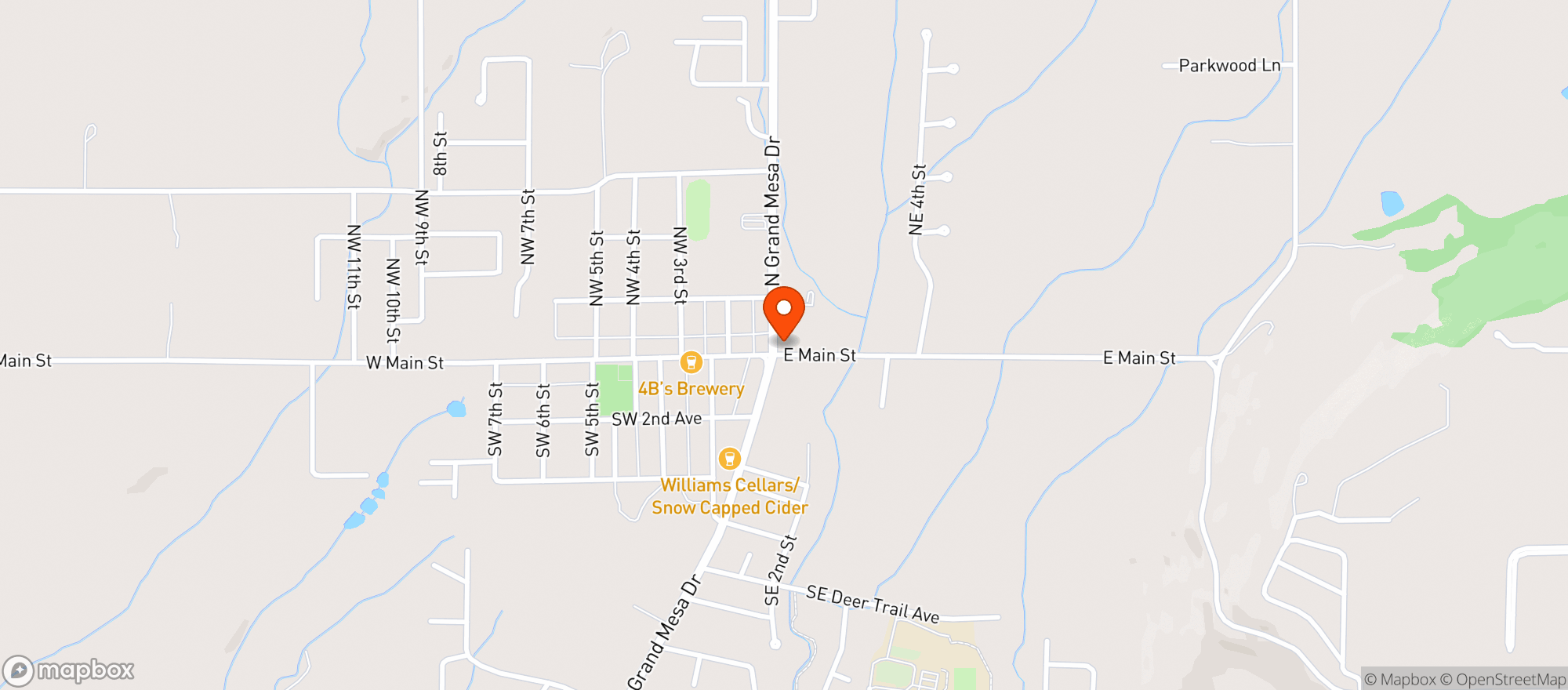Map showing Snow Capped Cider Taproom
