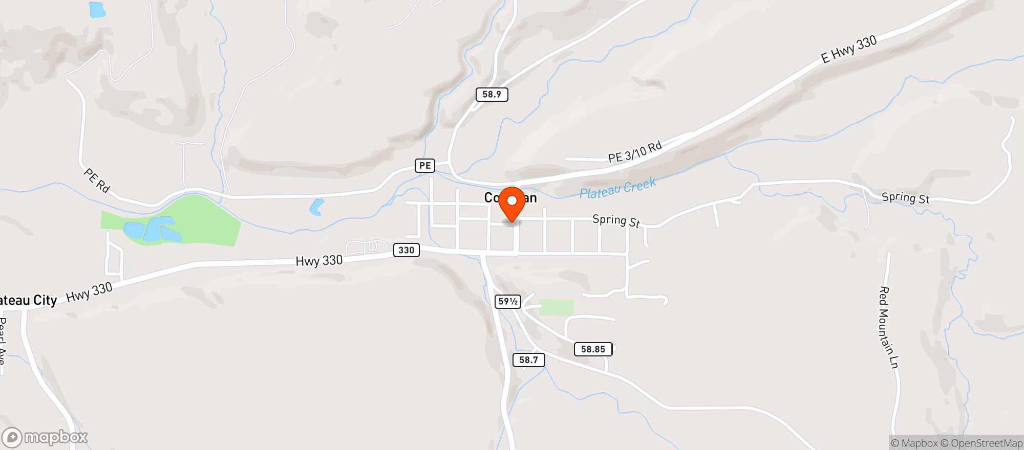 Map showing Main Street Liquor - Collbran
