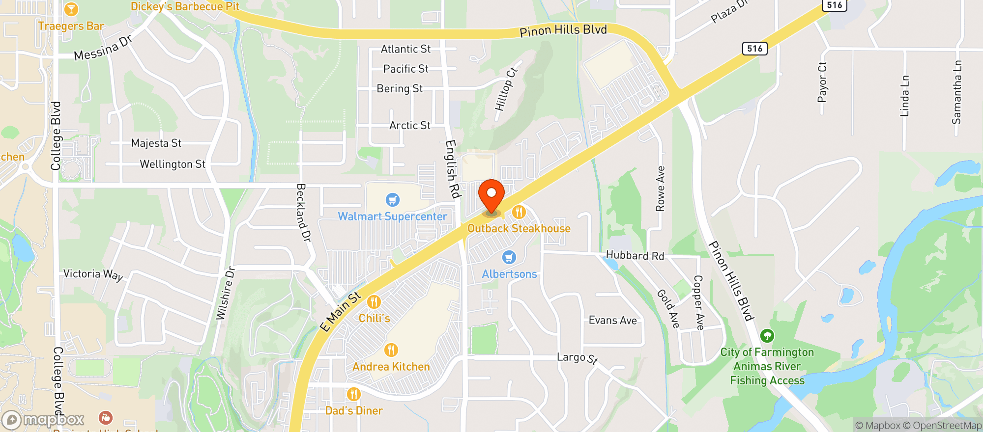 Map showing ALBERTSONS