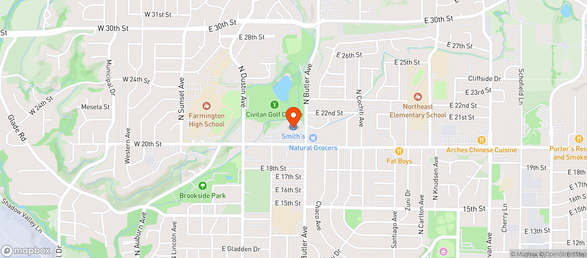 Map showing Smiths Food & Drug (706) - 00409 - Farmington