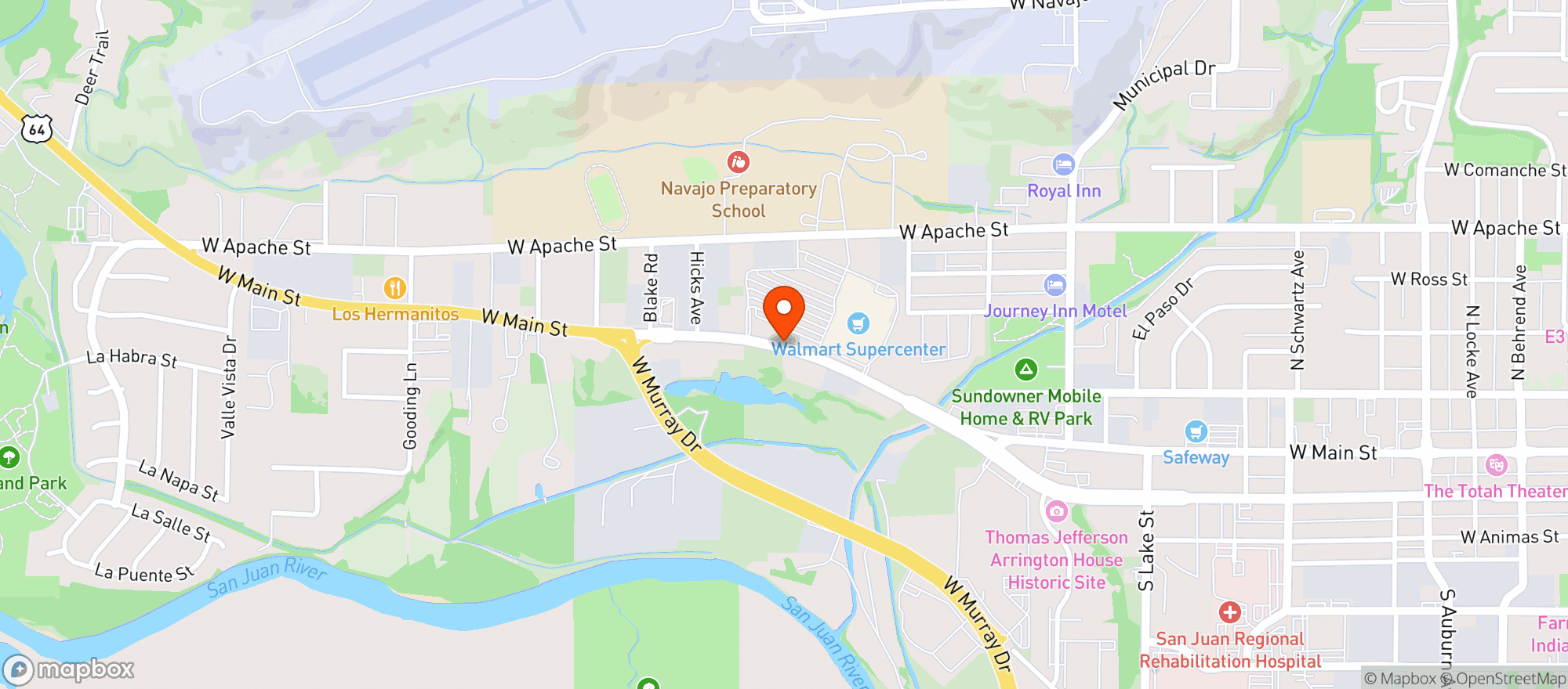 Map showing Walmart Supercenter
