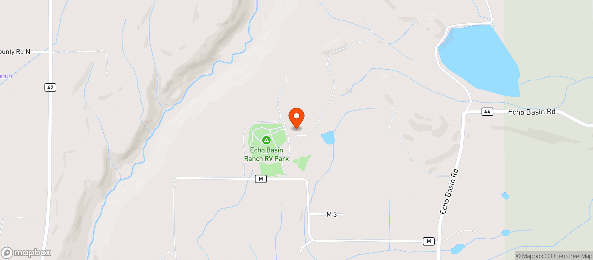 Map showing Echo Basin Ranch