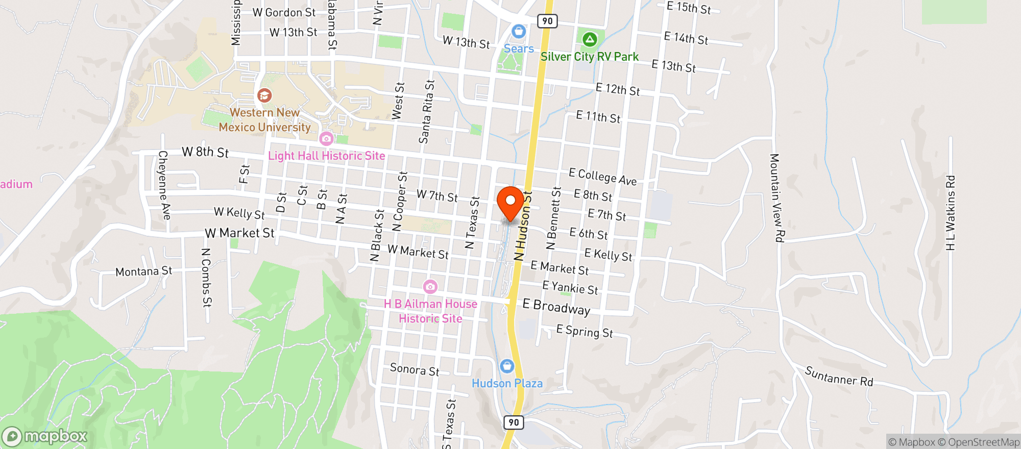 Map showing Silver City Food Co-op - 00540067
