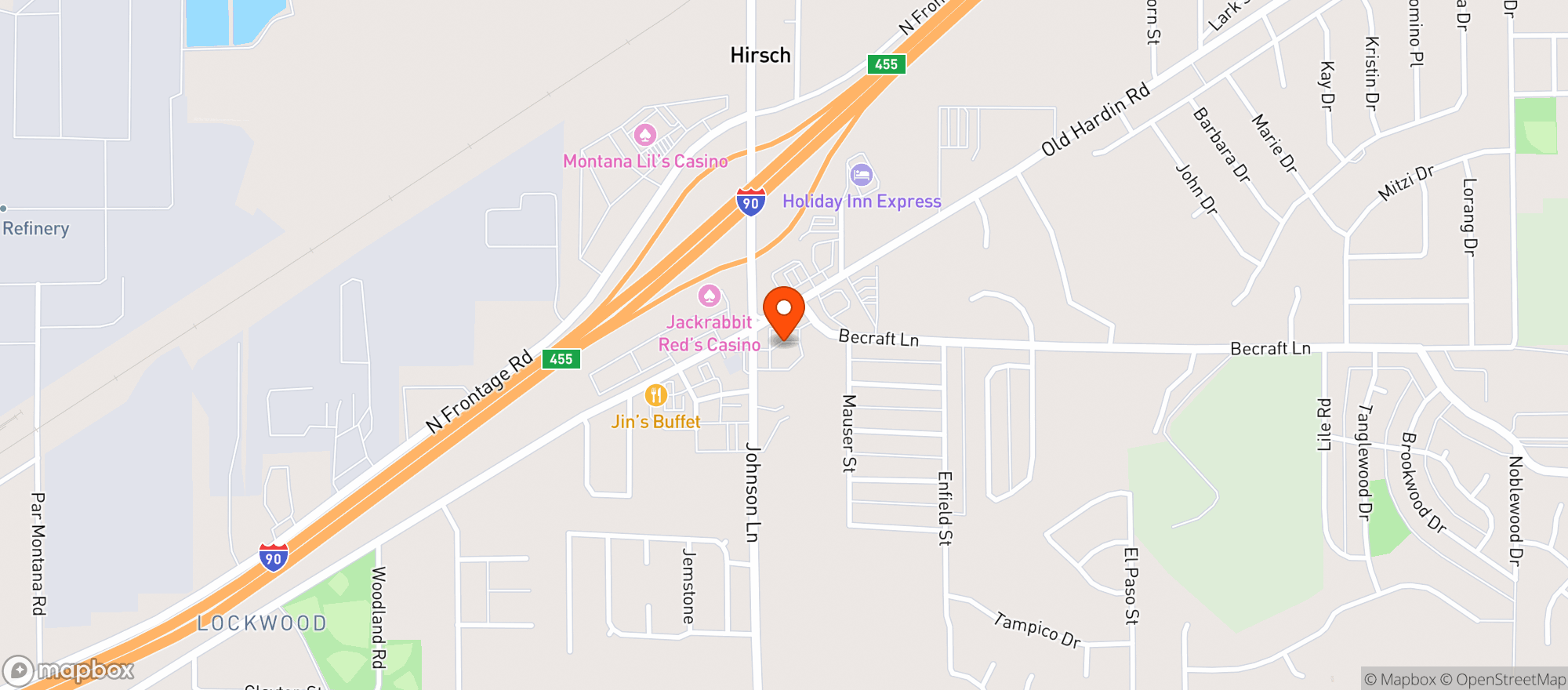 Map showing Caseys Corner