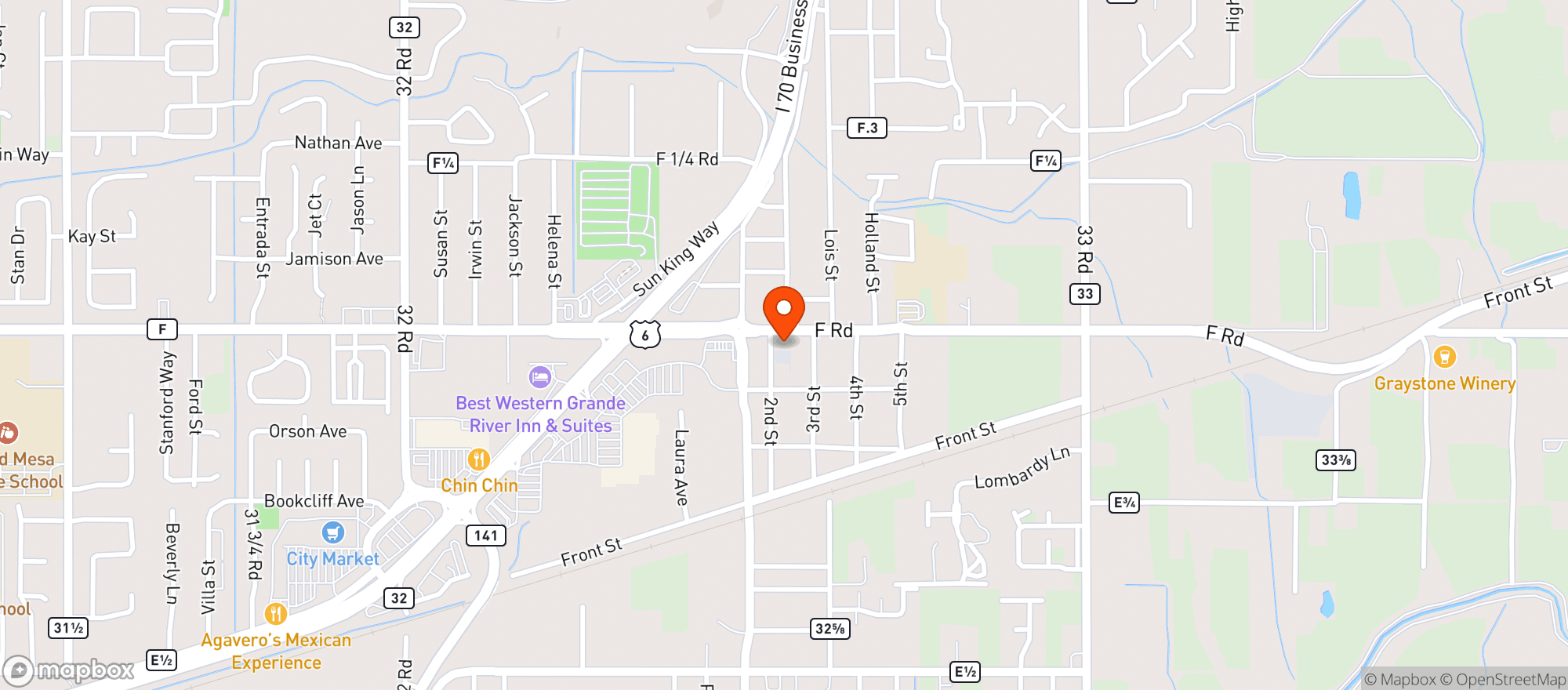 Map showing Clifton Liquor