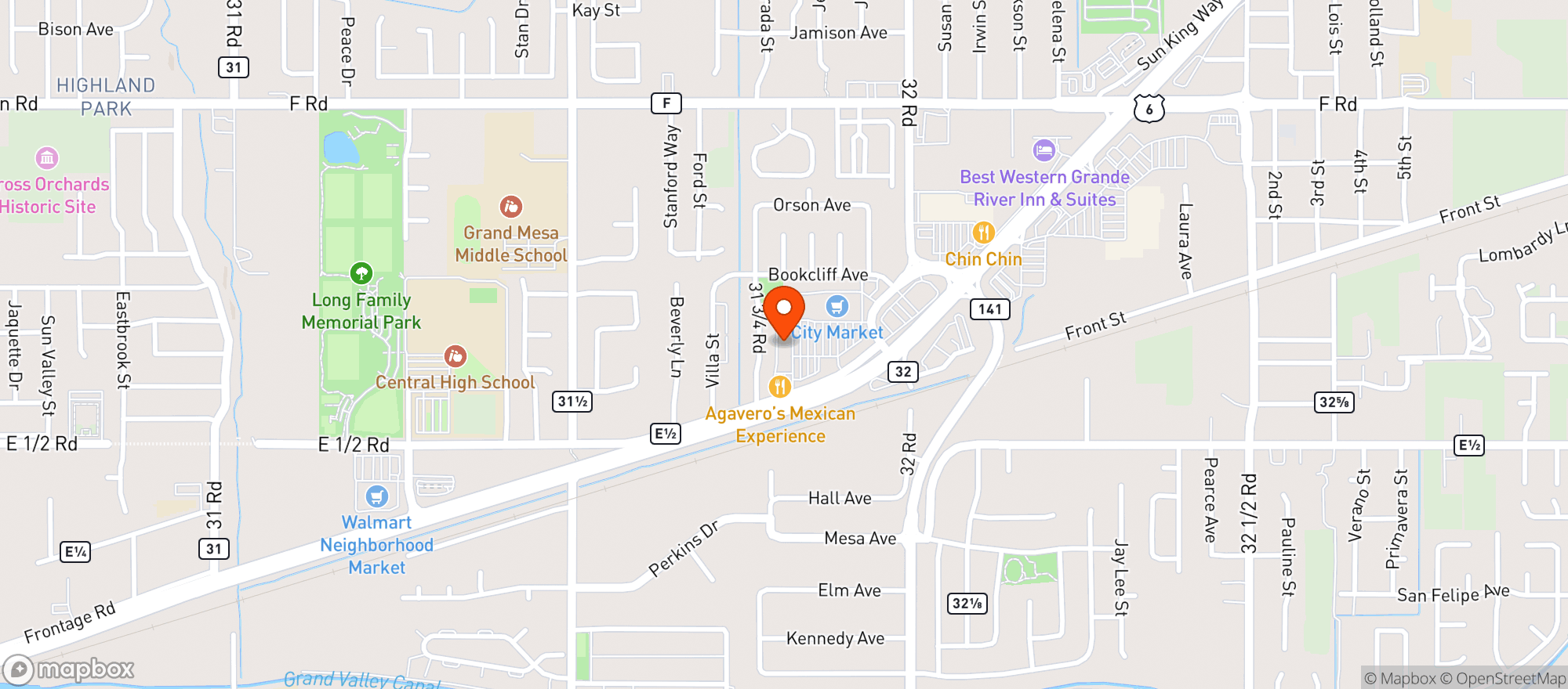 Map showing Coronado Liquor Mart