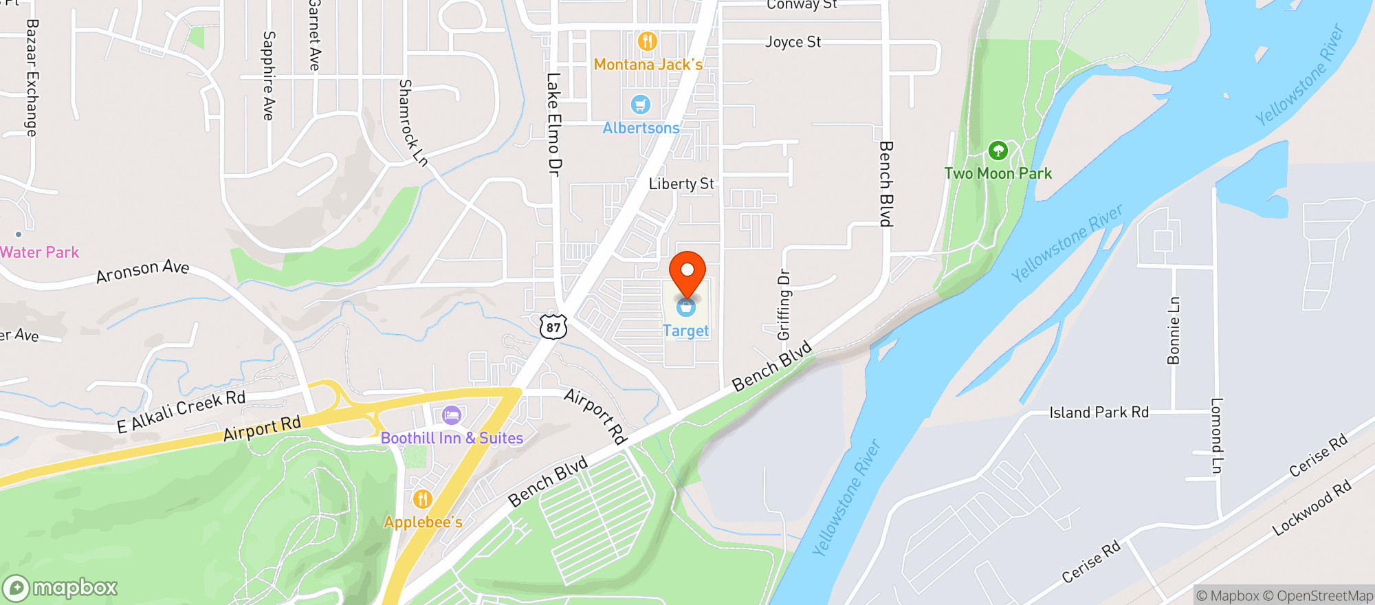 Map showing Target - Billings Heights