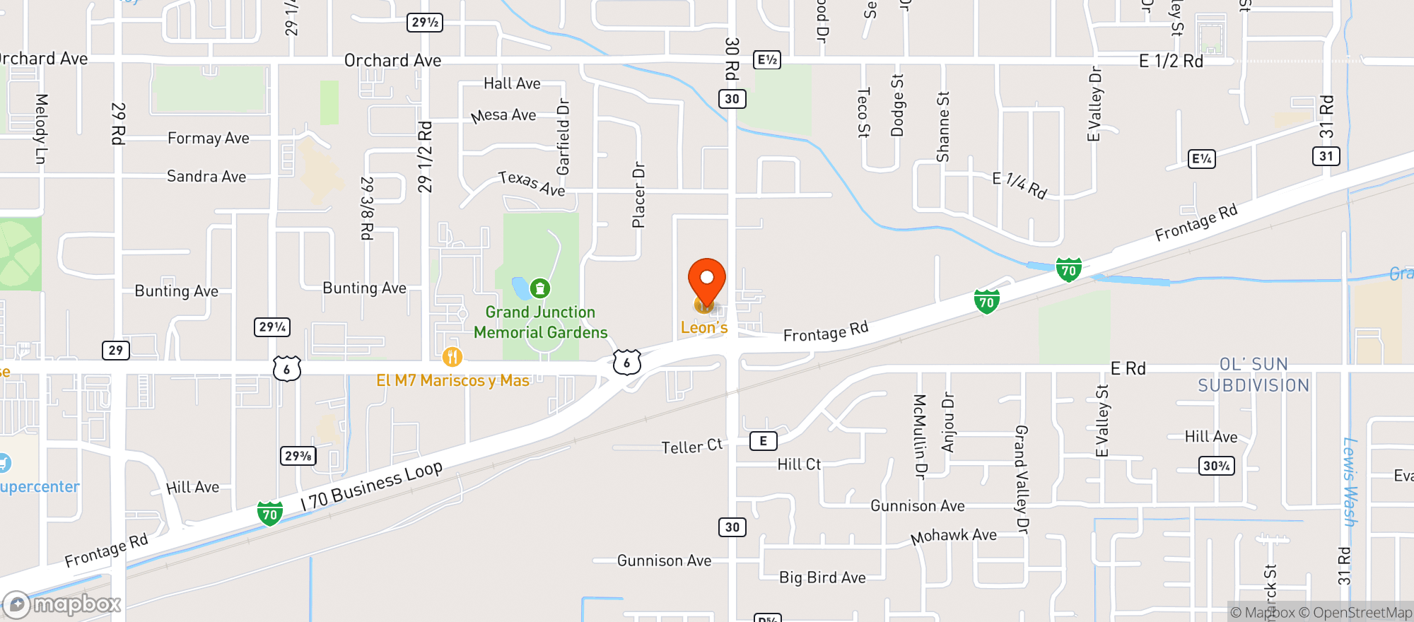 Map showing Fruitvale Liquor