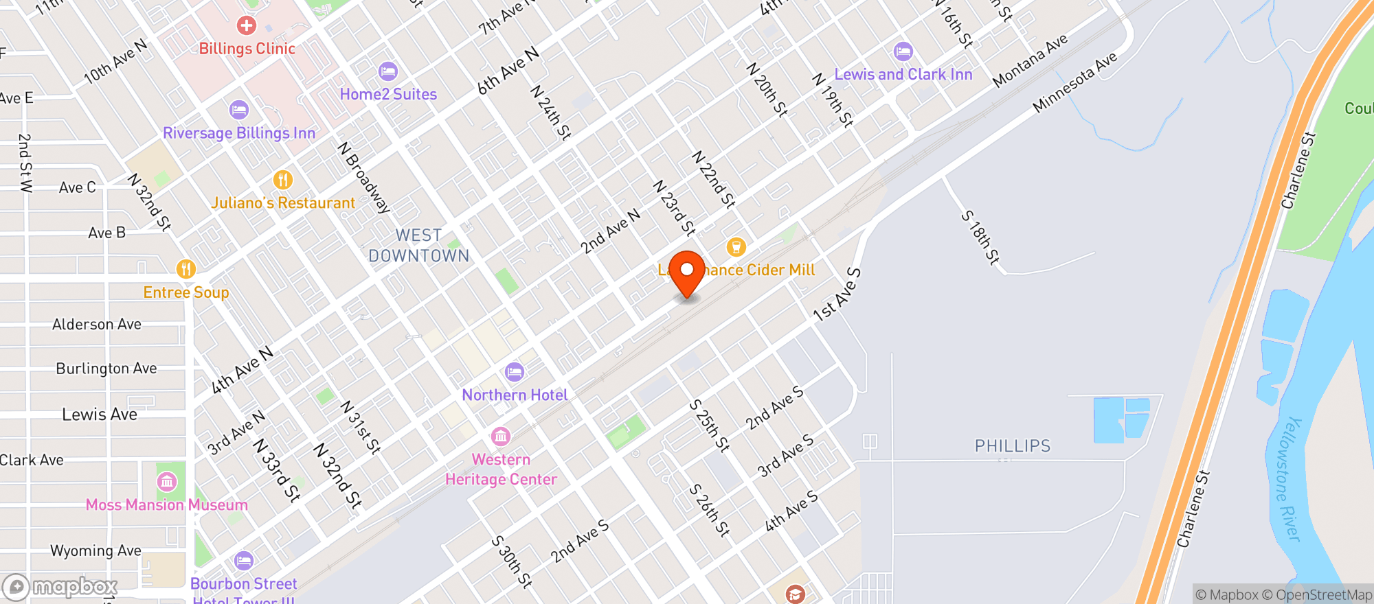 Map showing BAR MT