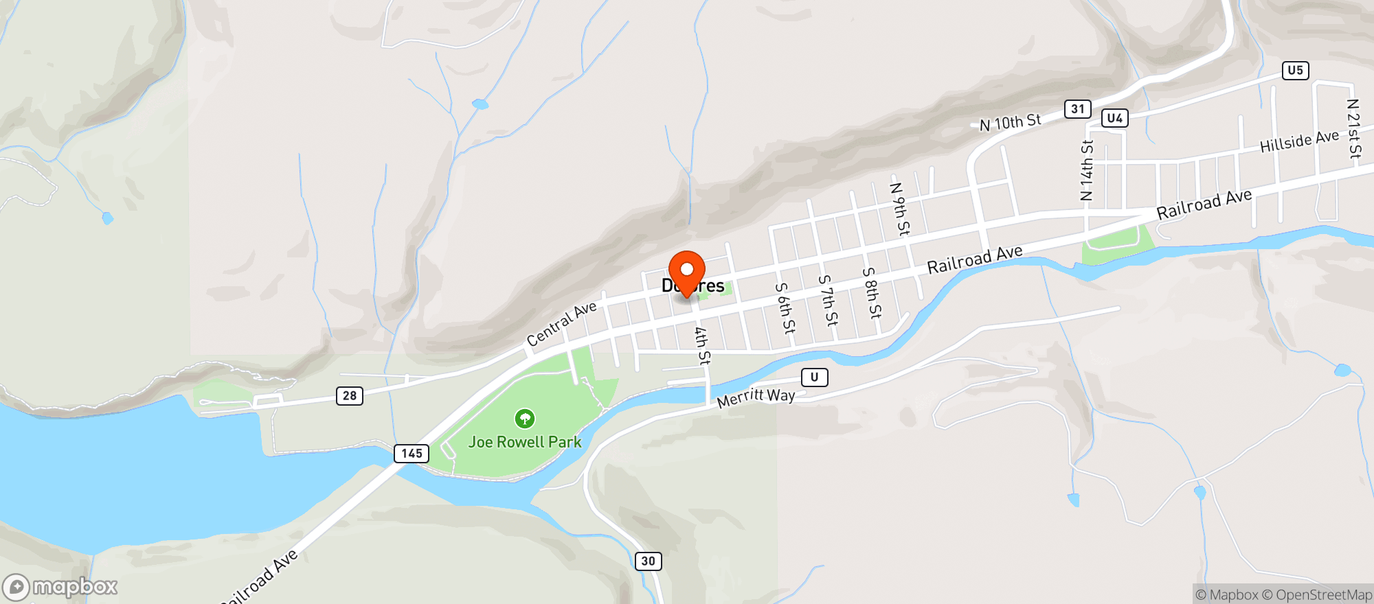 Map showing Dolores River Brewery