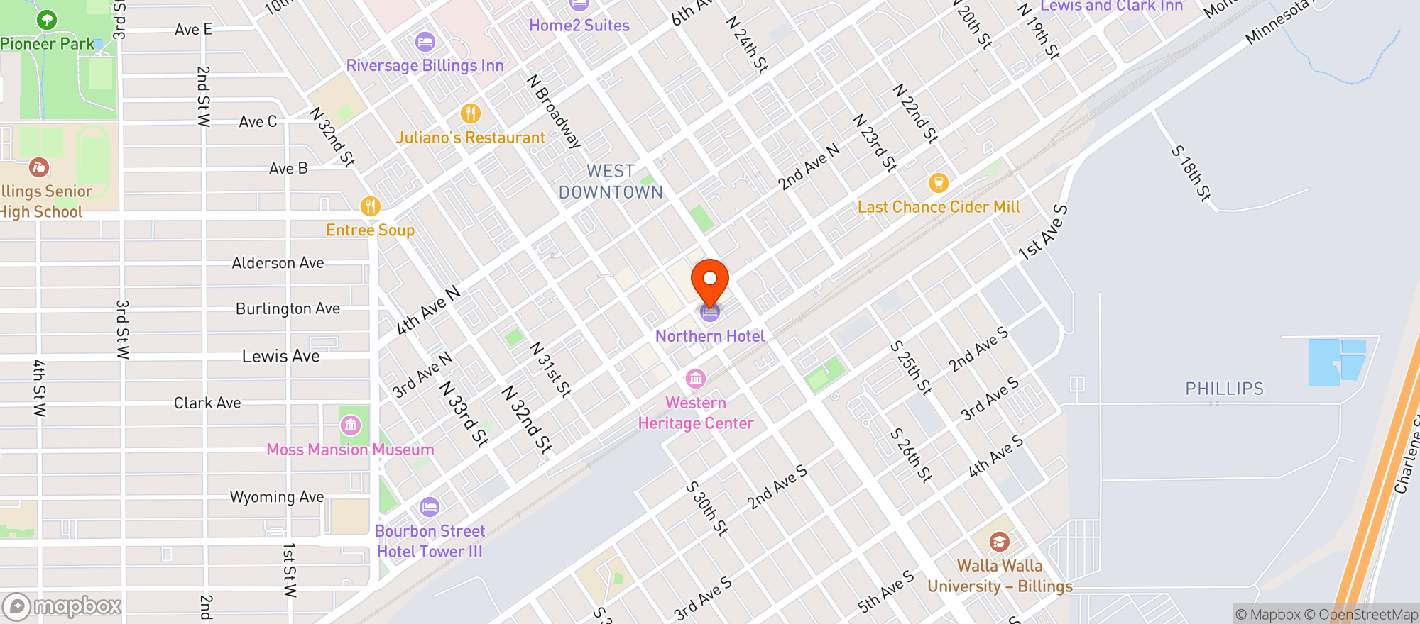 Map showing TEN @ Northern Hotel