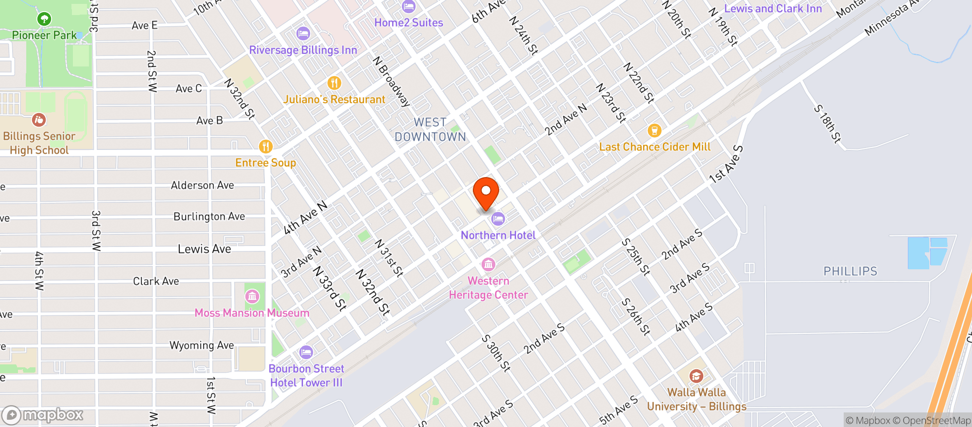 Map showing Crystal Lounge Casino