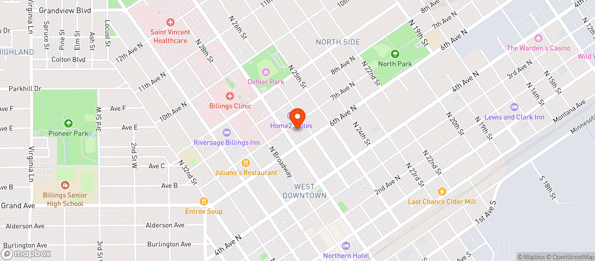 Map showing ALBERTSONS #4025