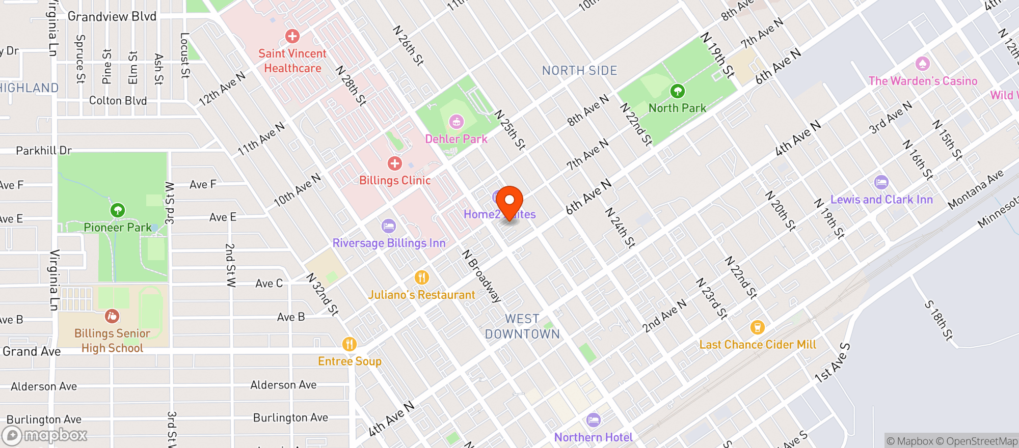 Map showing Albertsons