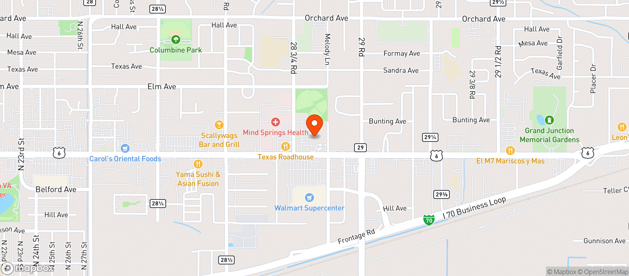Map showing Fun Junction Liquors