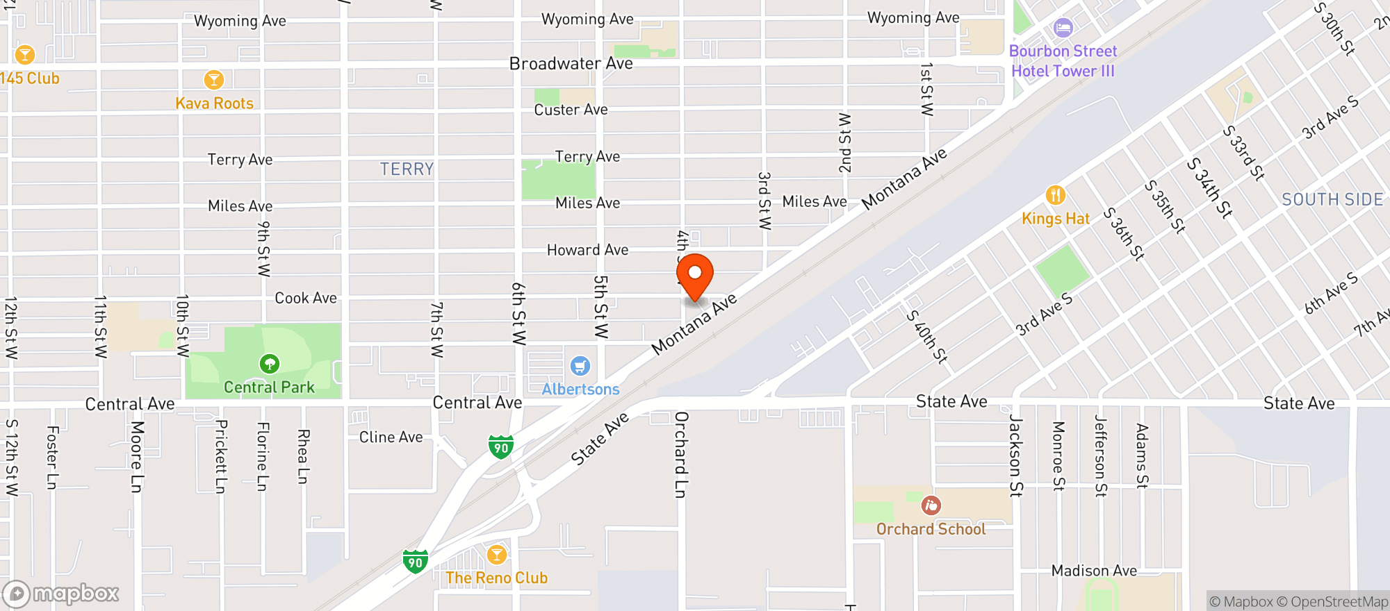 Map showing High Horse Saloon & Eatery