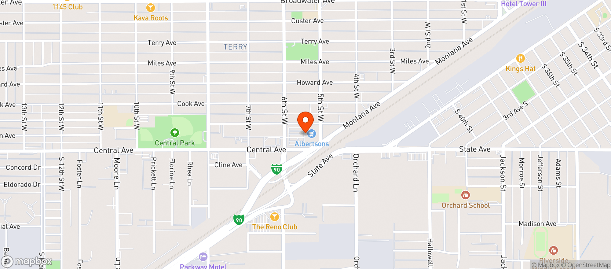 Map showing Albertsons