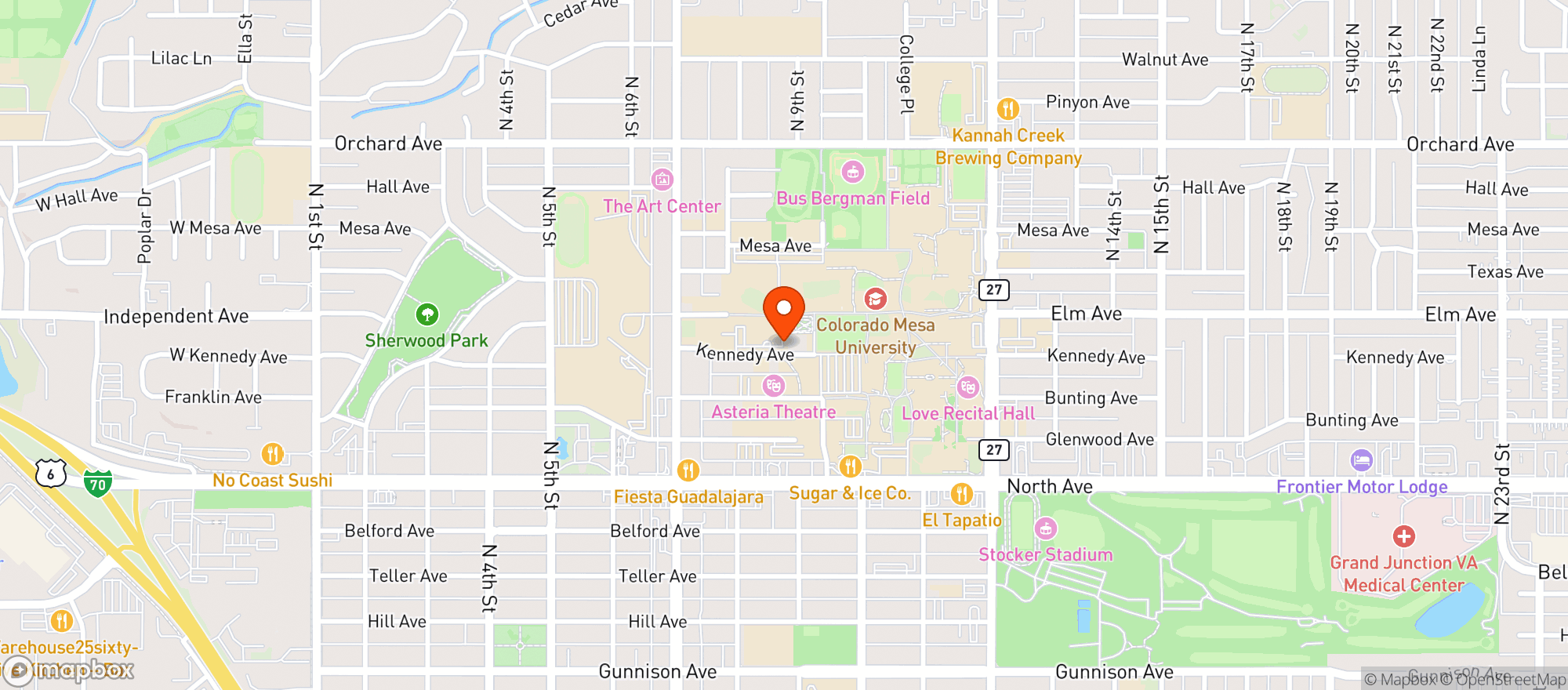 Map showing Hotel Maverick