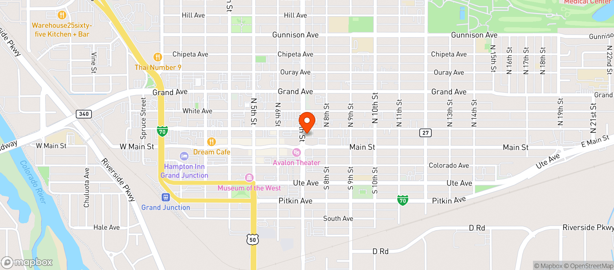 Map showing Mountain Air Roasters