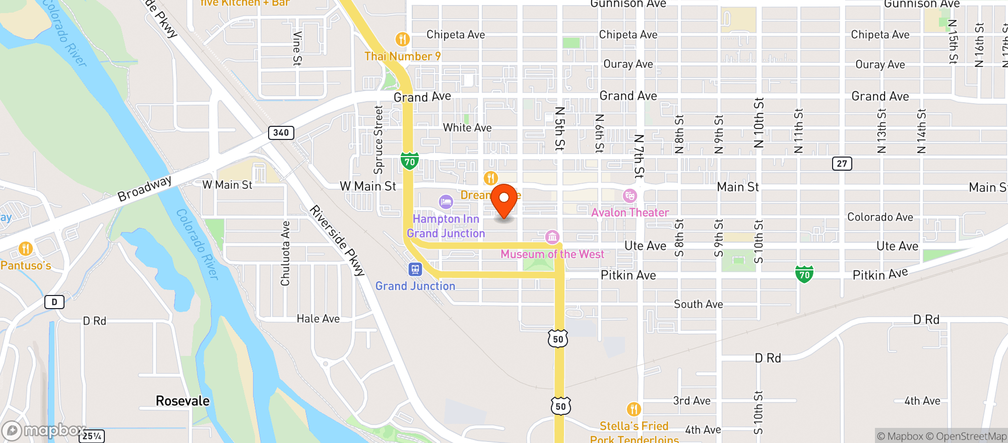 Map showing Melrose Spirit Co