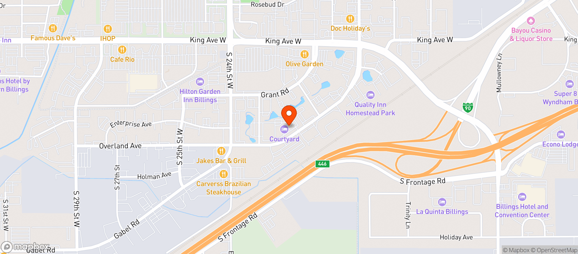 Map showing Courtyard By Marriott