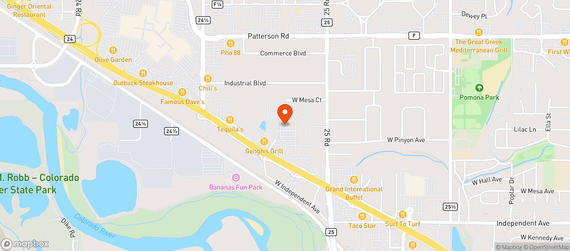 Map showing Natural Grocers (Grand Junction)