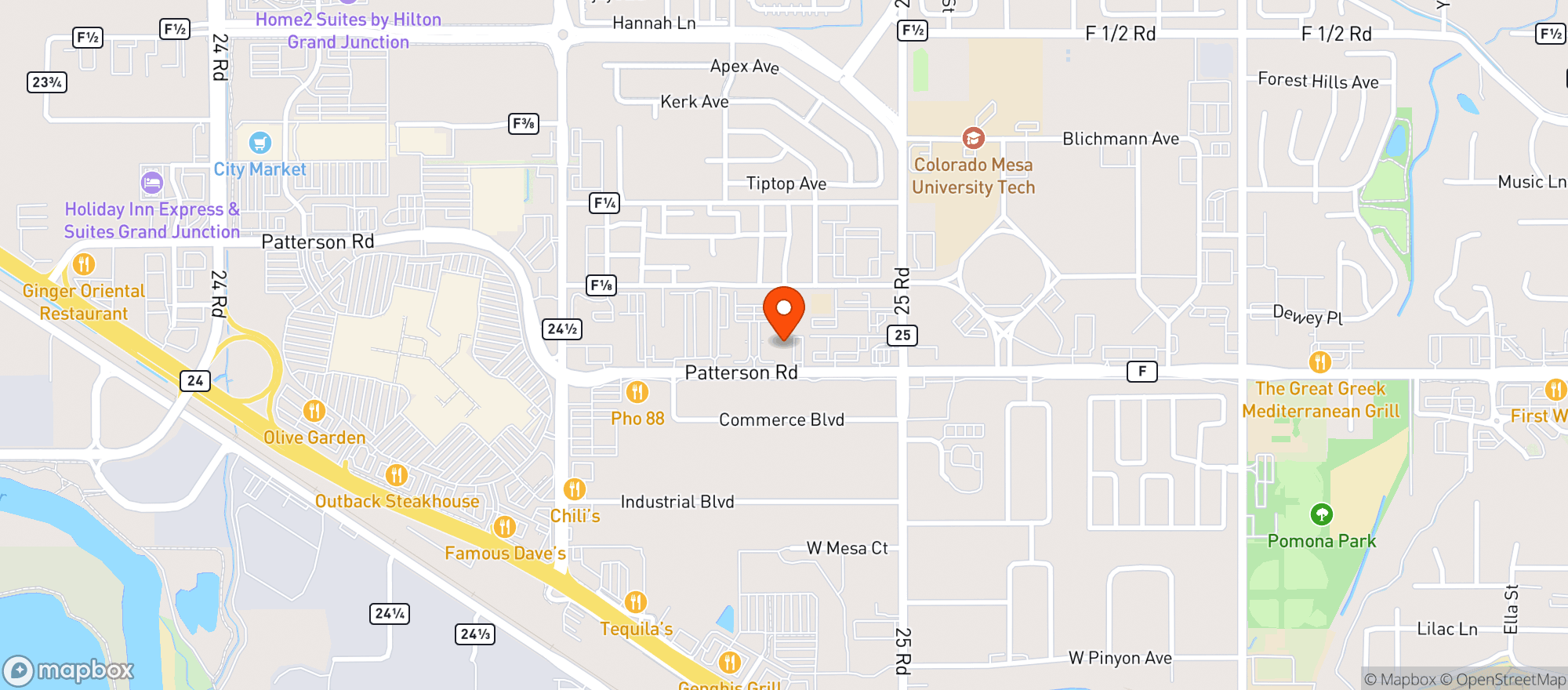 Map showing X Golf - Grand Junction