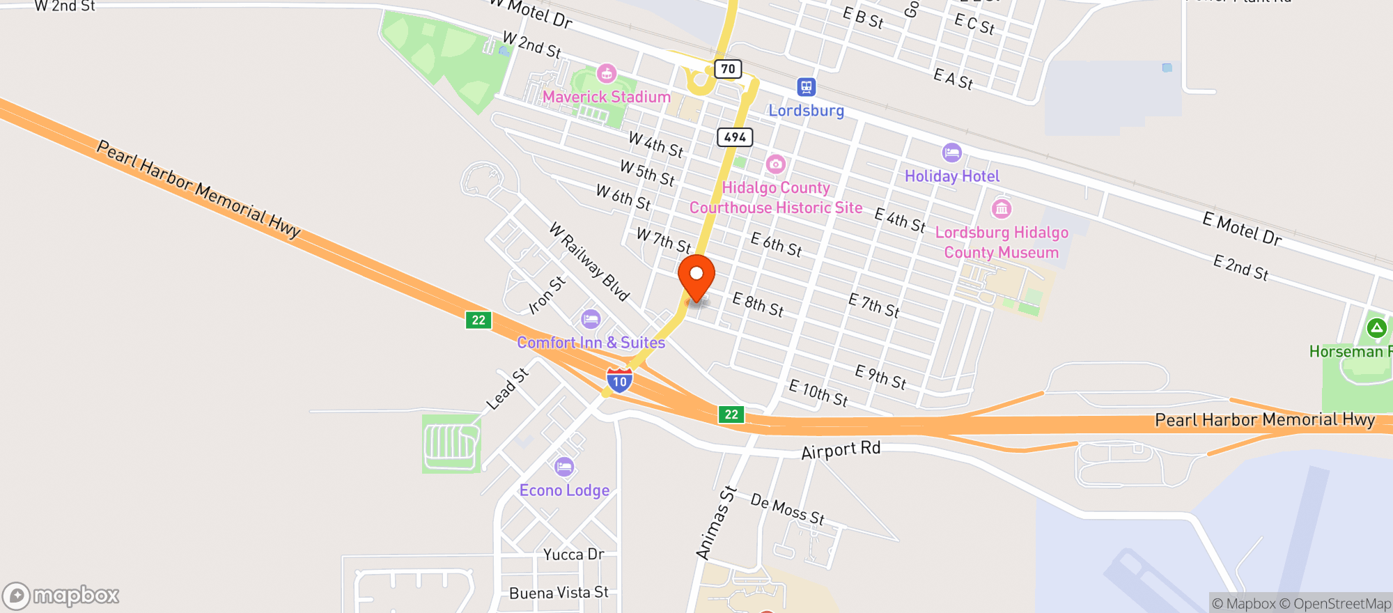 Map showing Saucedo's Supermarket