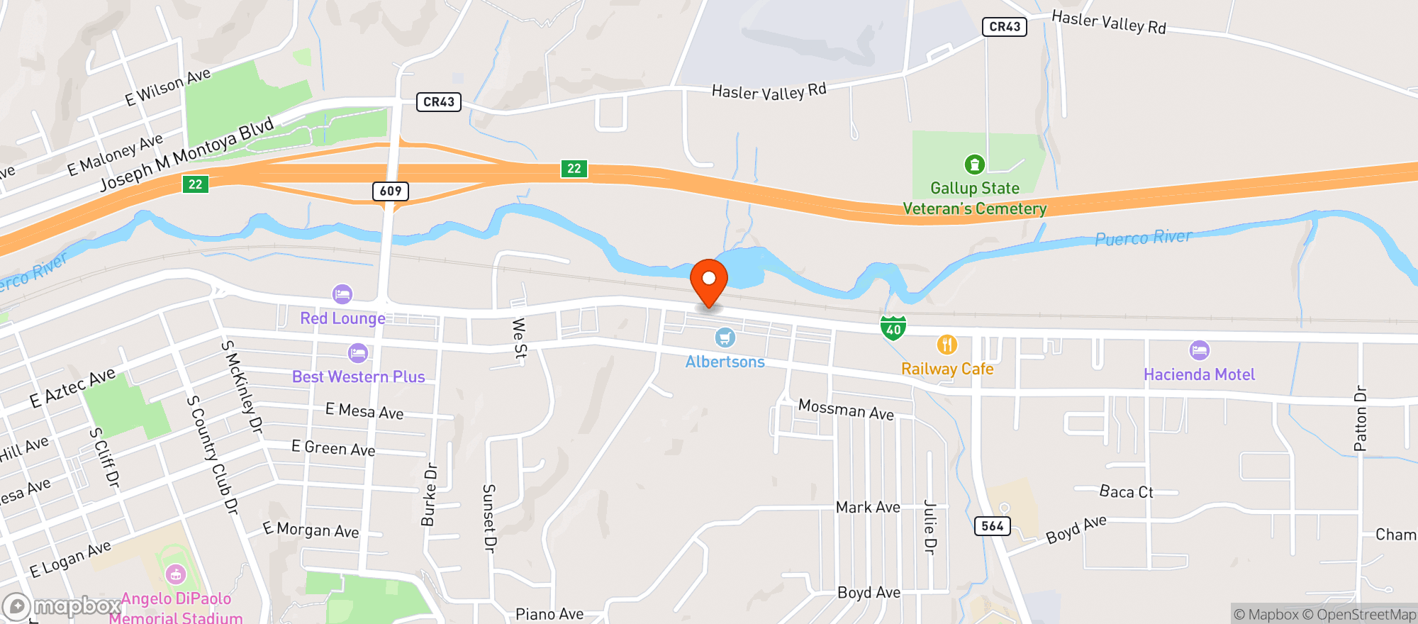 Map showing ALBERTSONS #2902