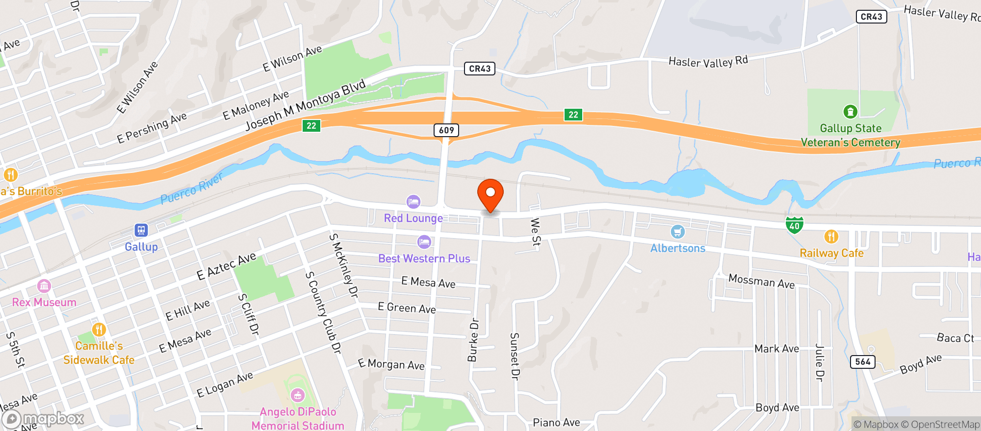 Map showing PANZ ALEGRA
