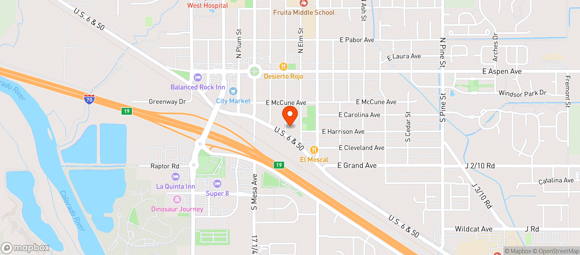 Map showing In The Middle Liquors