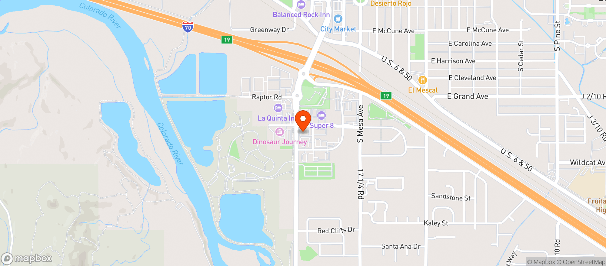 Map showing Jackalope Liquors