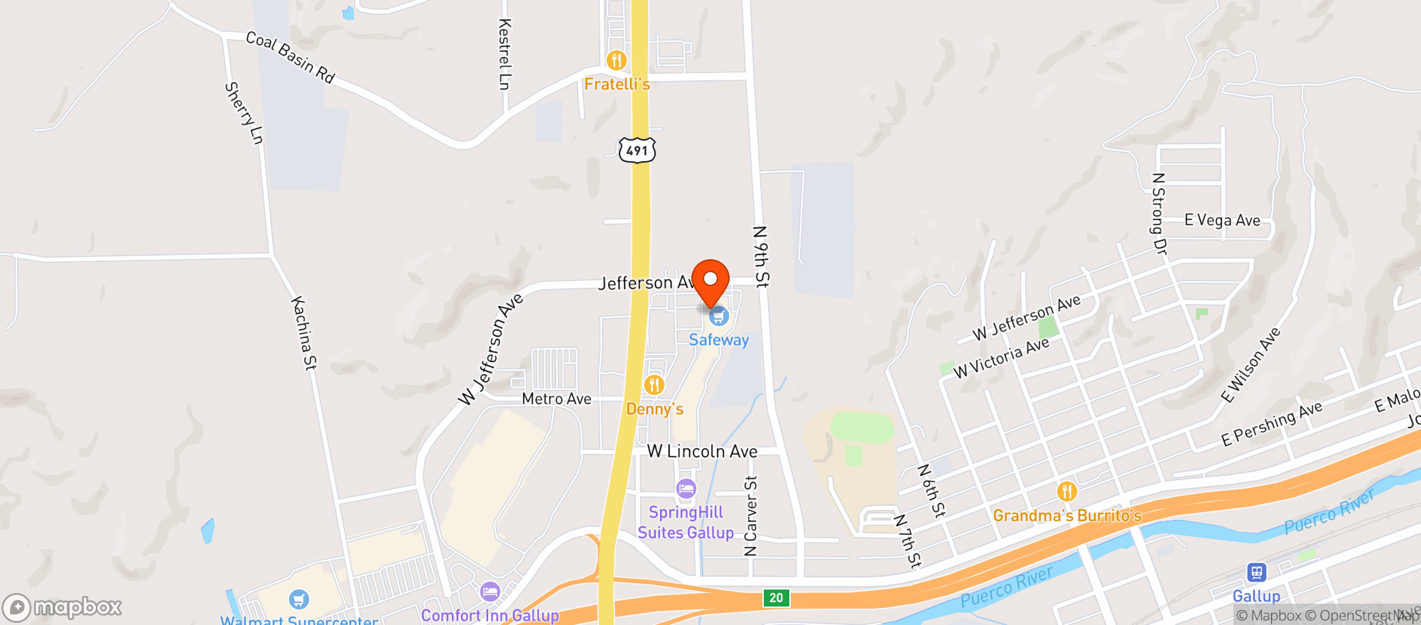 Map showing Safeway #1743